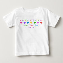 Spaß, Süße Bunte Herzen Personalisierter Kindernam