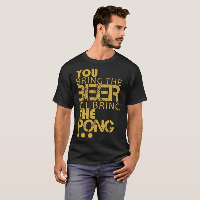 Spaß-T - Shirt-Bier pong T-Shirt (Vorne ganz)