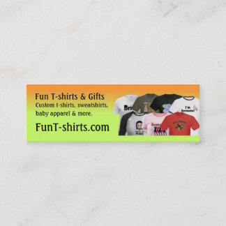 Spaß-T - Shirt-Visitenkarte Mini Visitenkarte