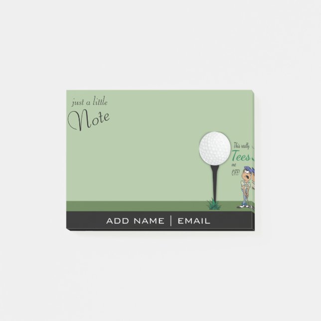 Spaß-T-Shirts ich weg vom Golfspieler Post-it Klebezettel (Vorderseite)