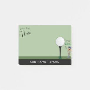 Spaß-T-Shirts ich weg vom Golfspieler Post-it Klebezettel