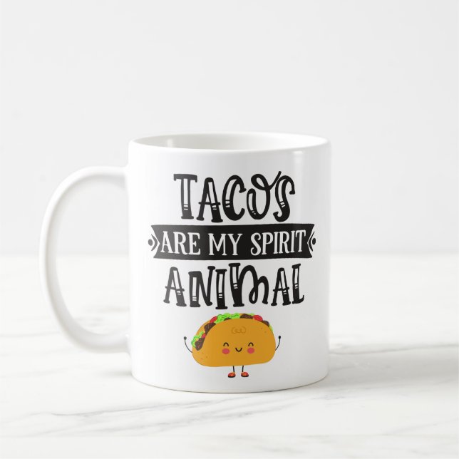 Spaß Tacos sind mein Geiststier humorvoll Kaffeetasse (Links)