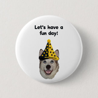 Spaß-Tagesclown-Hund Button