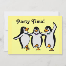 Spaß tanzende Pinguine Party Zeit!