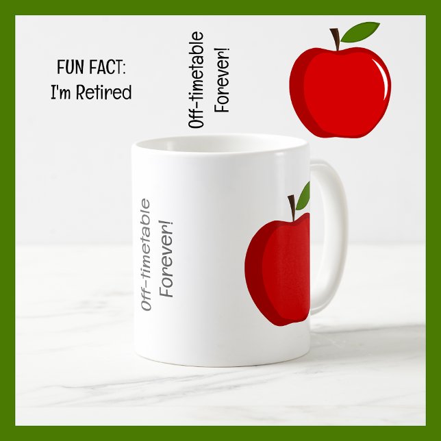 Spaß Tatsache ich bin müde Lehrerin Funny Rentirem Kaffeetasse (Fun Fact: I'm Retired | Funny Retirement Mug for a Teacher | Cute modern elegant minimalist simple)