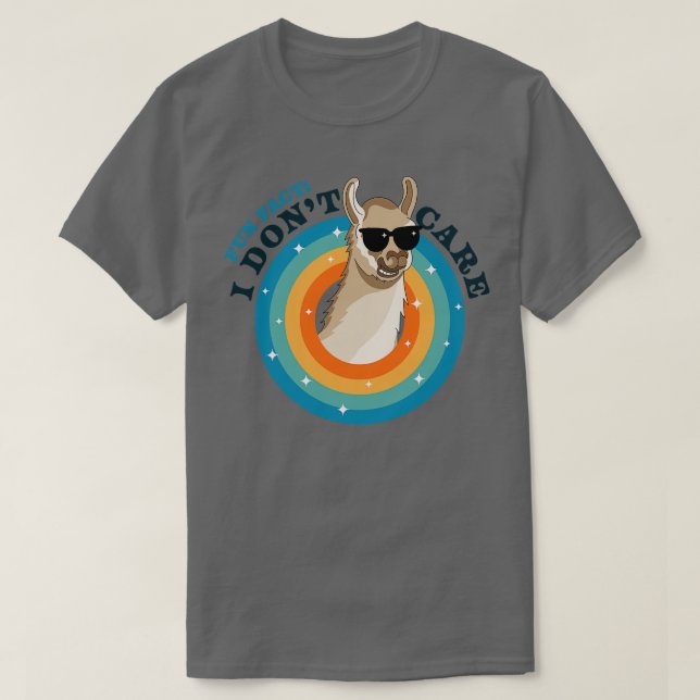 Spaß Tatsache ich Dont Care Funny Sassy Llama Alpa T-Shirt (Design vorne)
