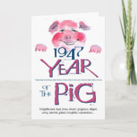 Spaß-Tatsachen-Schwein-lustiger Geburtstag 1947