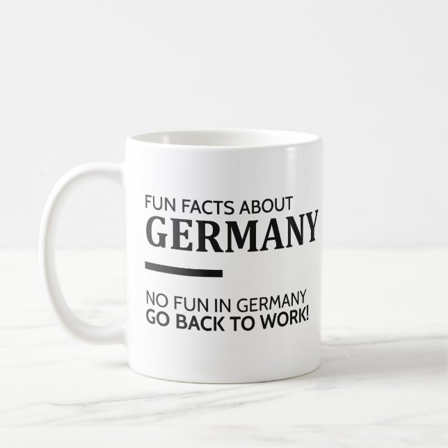 Spaß-Tatsachen über Deutschland-Kaffee-Tasse Kaffeetasse (Links)