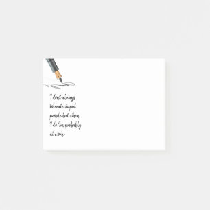 Spaß tolerieren gestohlene Menschen bei der Arbeit Post-it Klebezettel