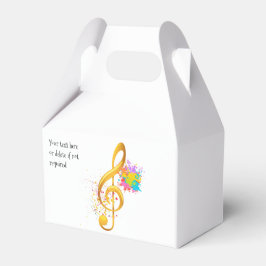 Spaß Treble Clef musikalische Note. Bearbeitbarer Geschenkschachtel