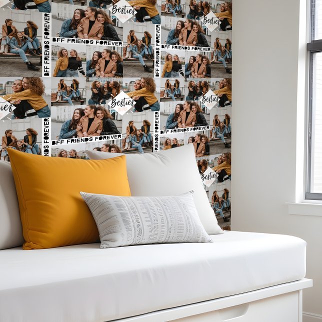 Spaß Trendy BESTE FREUNDIN Die besten Freunde für  Tapete (Fun Trendy BFF Best Friends Forever Photo Collage Wallpaper)