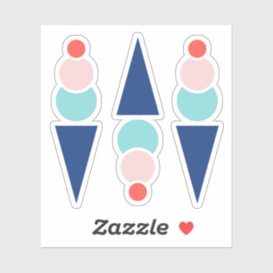 Spaß Trendy Ice Cream Cone Stickers Aufkleber