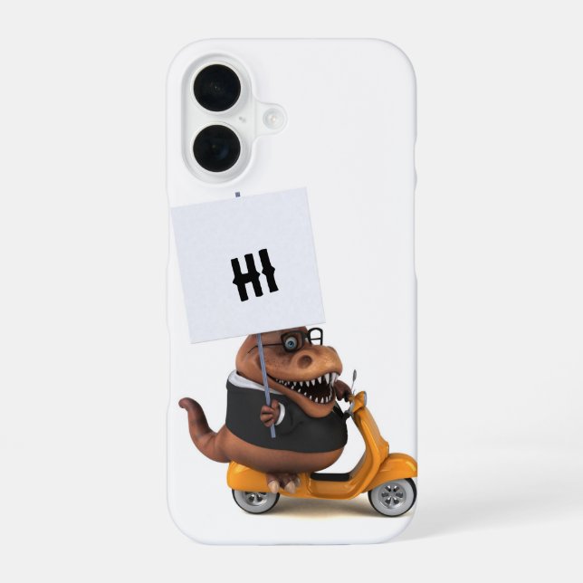Spaß Trex 3D Illustration iPhone 16 Hülle (Rückseite)
