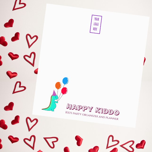 Spaß Trex mit Party Hut und Balloons Party Planer Notizblock (Von Creator hochgeladen)