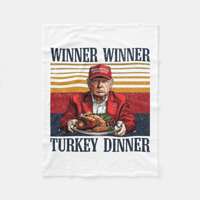 Spaß Trump Gewinner Türkei Abendessen lustig als Fleecedecke (Vorderseite)