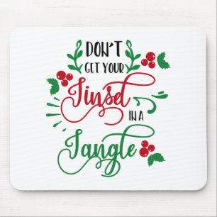 Spaß Typografie Weihnachten Mousepad
