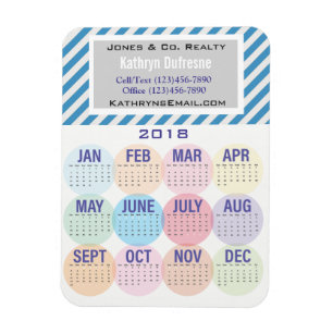 Spaß u. beruflicher Kalender des Geschäfts-2018 Magnet