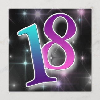 Spaß u. bunte 18. Geburtstags-Party Einladung