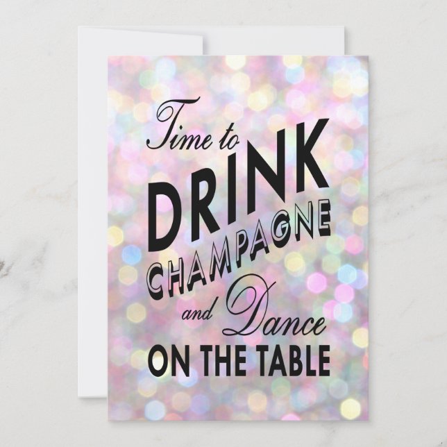 Spaß u. kokettes Bachelorette Einladung (Vorderseite)