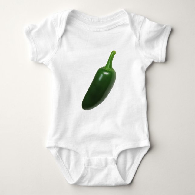 Spaß u. würziger Jalapeno-Pfeffer Baby Strampler (Vorderseite)