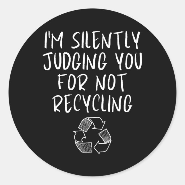 Spaß Umweltbewusstsein Vintag Recycelnd Ea Runder Aufkleber (Vorderseite)