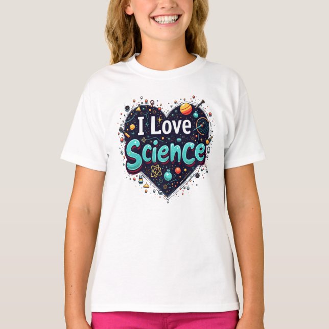 Spaß und Bildung T-Shirt I Liebe Wissenschaft T -  (Vorderseite)