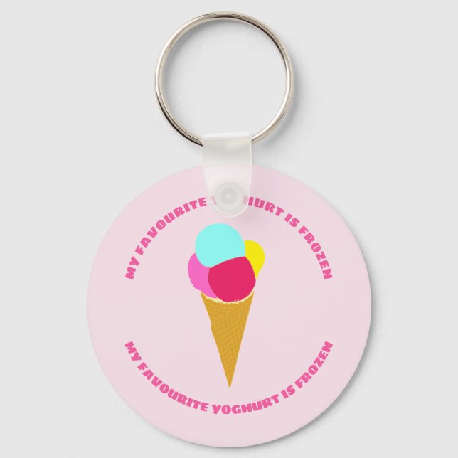 Spaß und bunter Eis Schlüsselanhänger (Vorderseite)