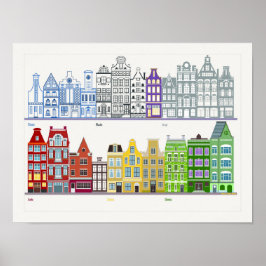 Spaß und Einzigfarben Amsterdam Row House 2 Poster