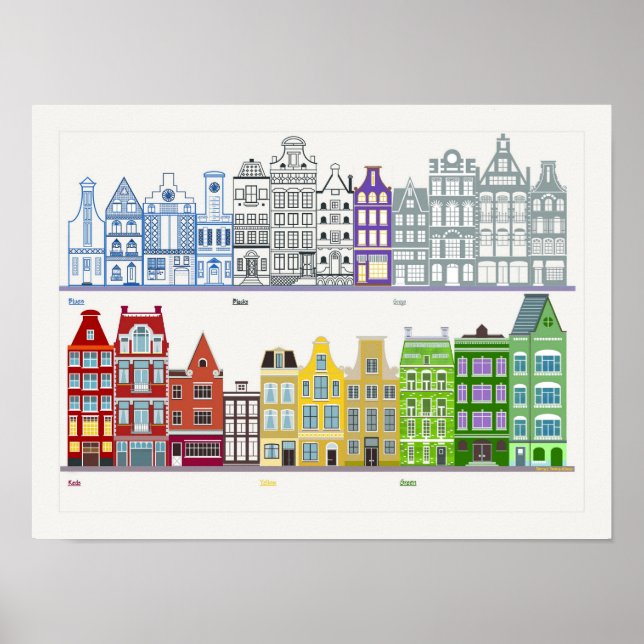 Spaß und Einzigfarben Amsterdam Row House 2 Poster (Vorne)