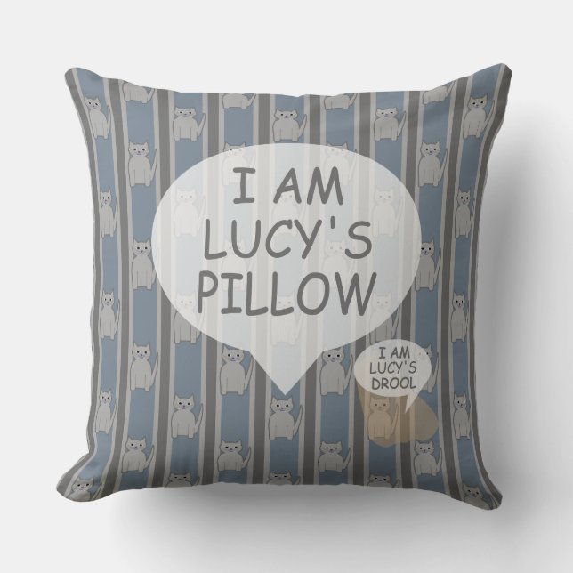 Spaß und Extravagant anpassbare Kitty Strip Kissen (Vorderseite)