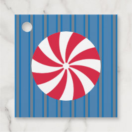 Spaß und Extravagant Blue Christmas Peppermint Can Geschenkanhänger