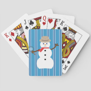 Spaß und Extravagant Blue Snowman Detective Spielkarten
