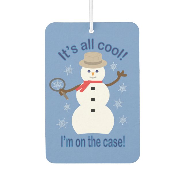 Spaß und Extravagant ist alles Cooler Schneemann D Autolufterfrischer (Vorderseite)