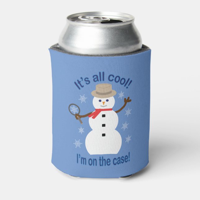 Spaß und Extravagant ist alles Cooler Schneemann D Dosenkühler (Kanne Rückseite)