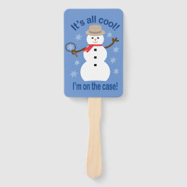 Spaß und Extravagant ist alles Cooler Schneemann D Fächer