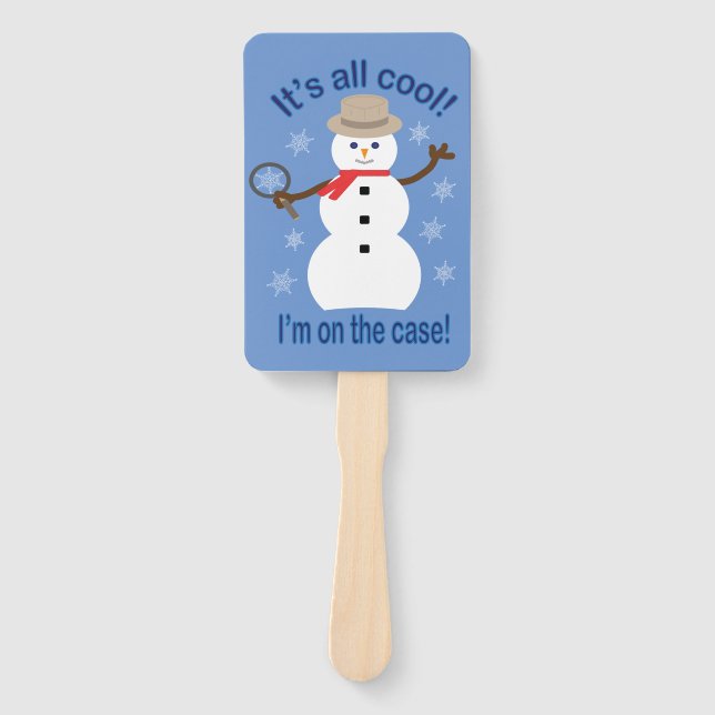 Spaß und Extravagant ist alles Cooler Schneemann D Fächer (Vorderseite)