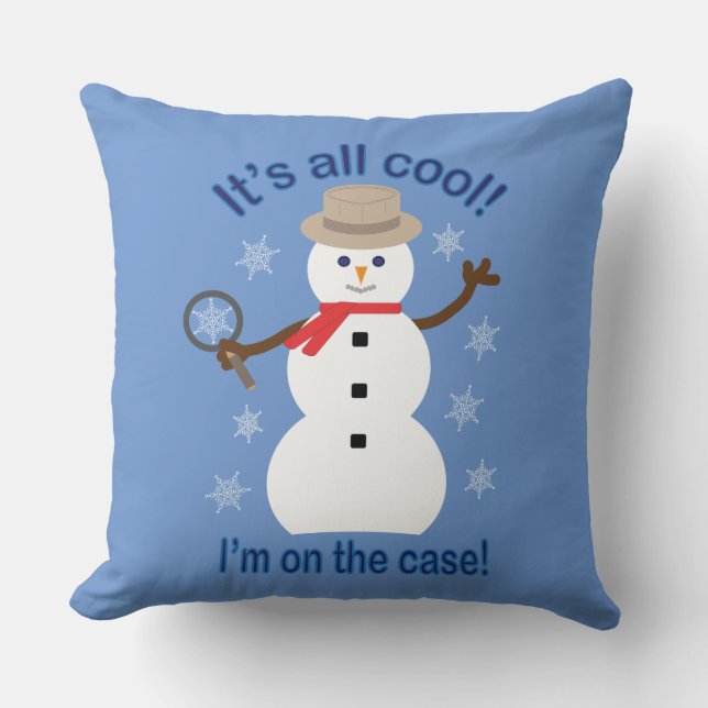 Spaß und Extravagant ist alles Cooler Schneemann D Kissen (Vorderseite)
