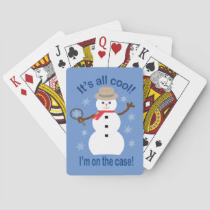 Spaß und Extravagant ist alles Cooler Schneemann D Spielkarten