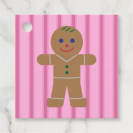 Spaß und Extravagant Pink Gingerbread Man Geschenkanhänger