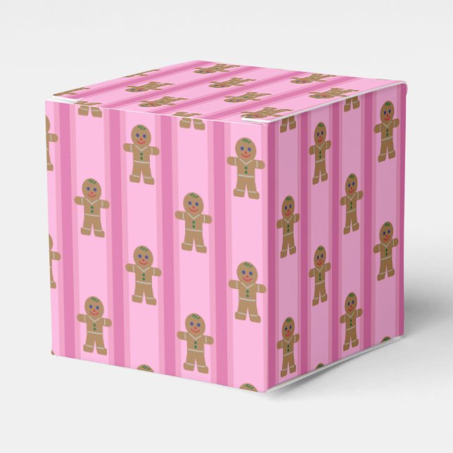 Spaß und Extravagant Pink Gingerbread Man Geschenkschachtel (Vorderseite)