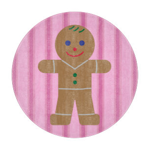 Spaß und Extravagant Pink Gingerbread Man Schneidebrett