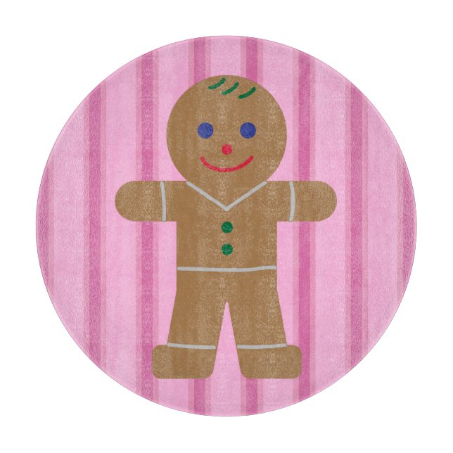 Spaß und Extravagant Pink Gingerbread Man Schneidebrett (Vorderseite)