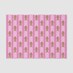 Spaß und Extravagant Pink Gingerbread Man Seidenpapier