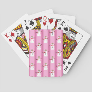 Spaß und Extravagant rosa Schneemann Detektiv Spielkarten