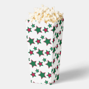 Spaß und Extravagant Rot und Grün Sterne Popcorn Geschenkschachtel
