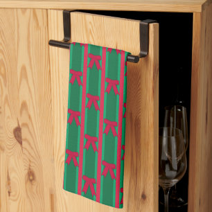 Spaß und Extravagant Strip Weihnachtsbow Geschirrtuch