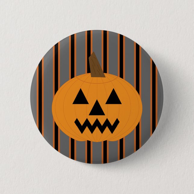 Spaß und Extravagante Halloween-Kürbis Button (Vorderseite)