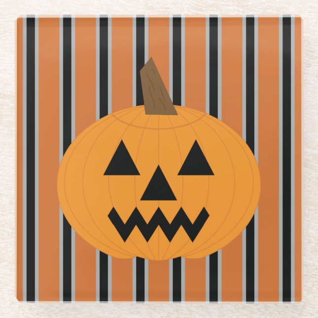 Spaß und Extravagante Halloween-Kürbis Glasuntersetzer (Vorderseite)