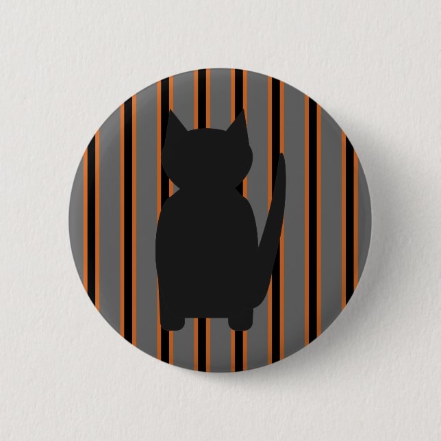 Spaß und Extravagante Halloween Schwarze Silhouett Button (Vorderseite)