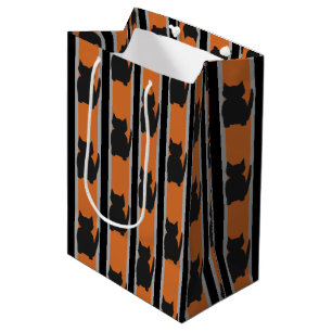 Spaß und Extravagante Halloween Schwarze Silhouett Mittlere Geschenktüte